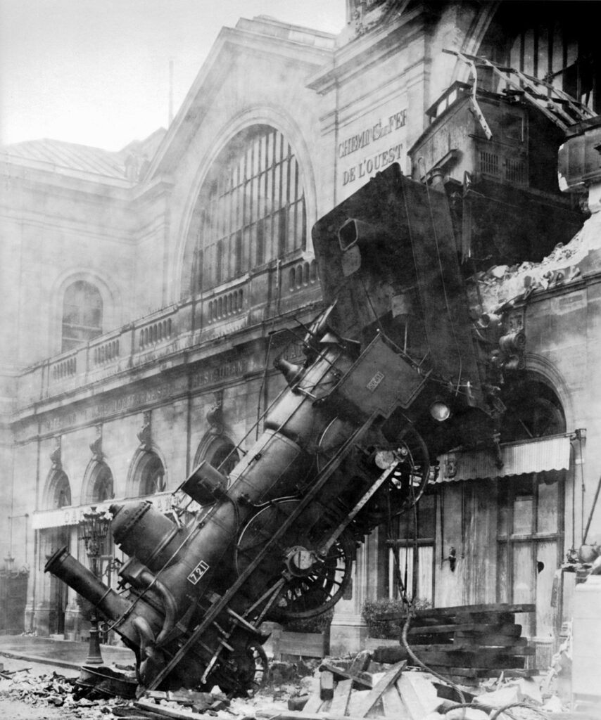 train wreck, accident, railway station, derailment, steam locomotive, locomotive, montparnasse station, montparnasse derailment, montparnasse, paris, france, train wreck, train wreck, accident, accident, accident, accident, accident, locomotive, paris, paris, paris, france
